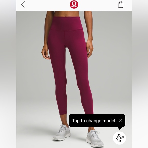 Lululemon Pink Sz 4 Wunder Train High Rise Tight 25 *sold out color* - Picture 4 of 7